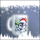 Weihnachtstasse "Pinguin" aus Kunststoff für Kinder